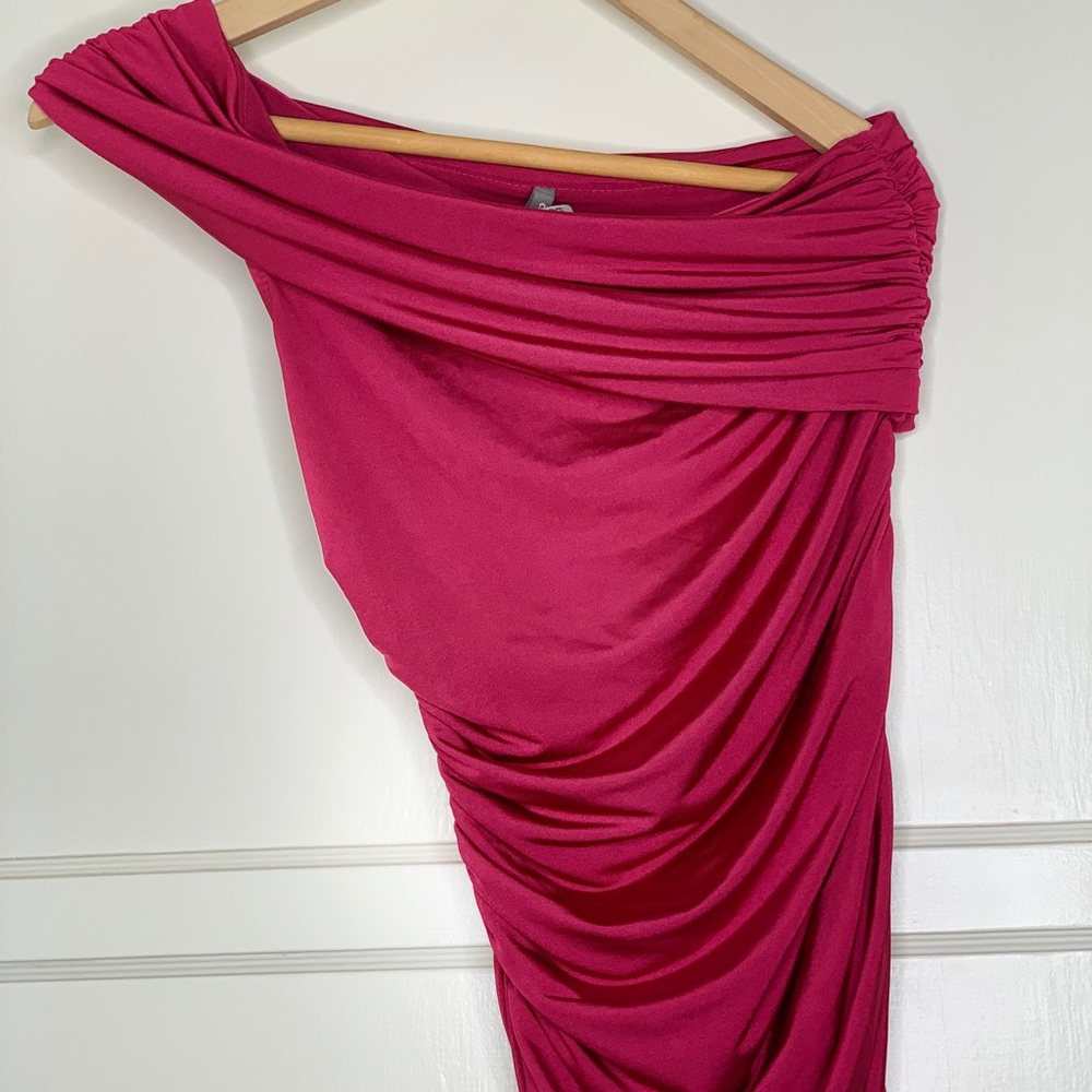 Charlotte Russe On-Shoulder Pink Top
